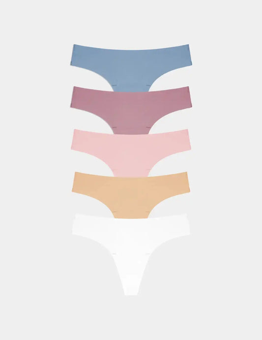 Essential No-Show Thong 5-Pack - Last Call