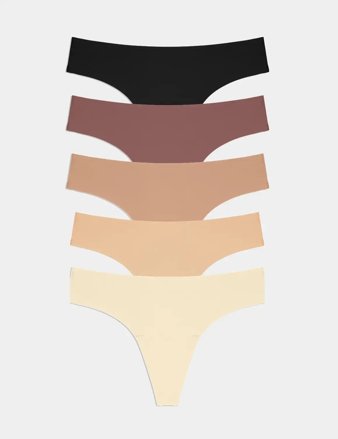 Essential No-Show Thong 5-Pack