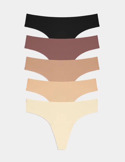 Essential No-Show Thong 5-Pack