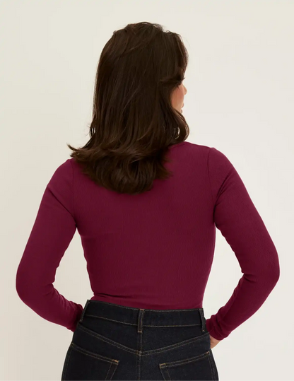 SculptRib Cotton Long Sleeve Top - Last Call