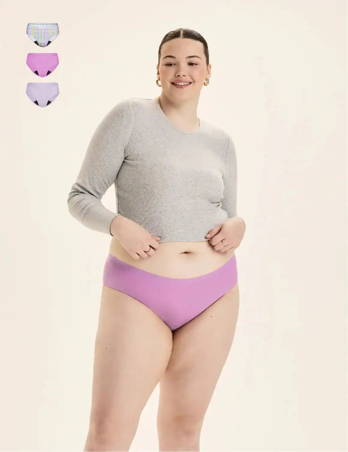 Teen Light Leakproof No-Show Bikini 3-Pack - Last Call