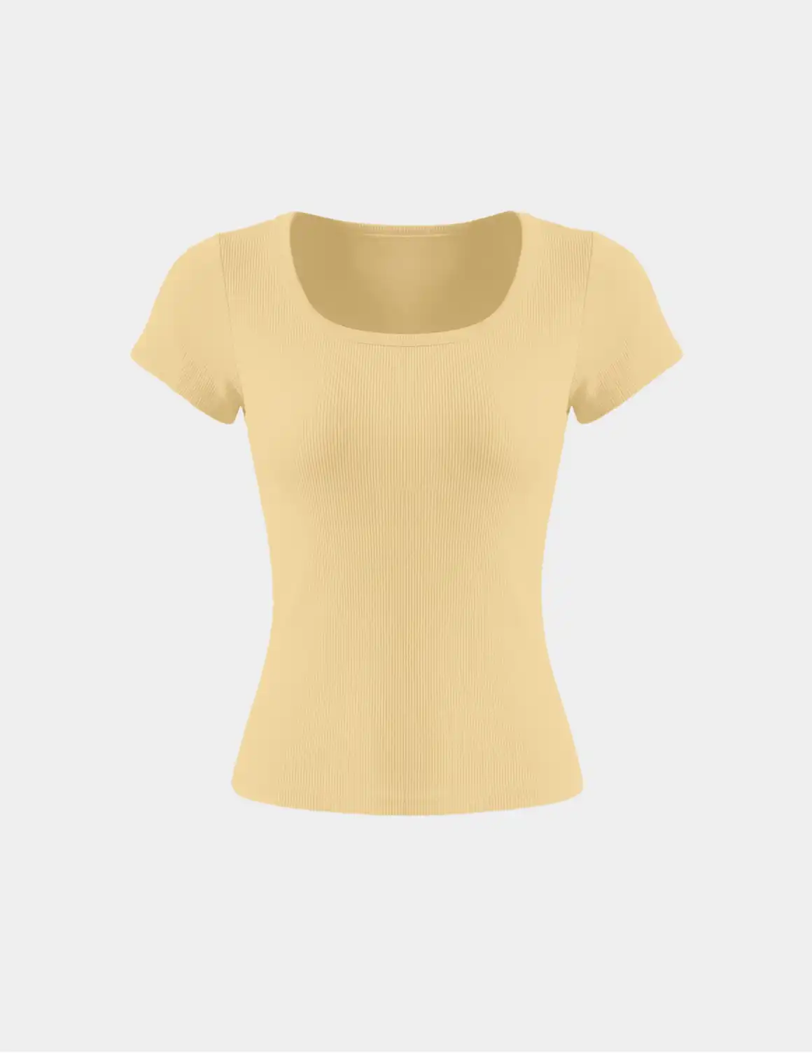 SculptRib™ Cotton Scoop Neck T-Shirt