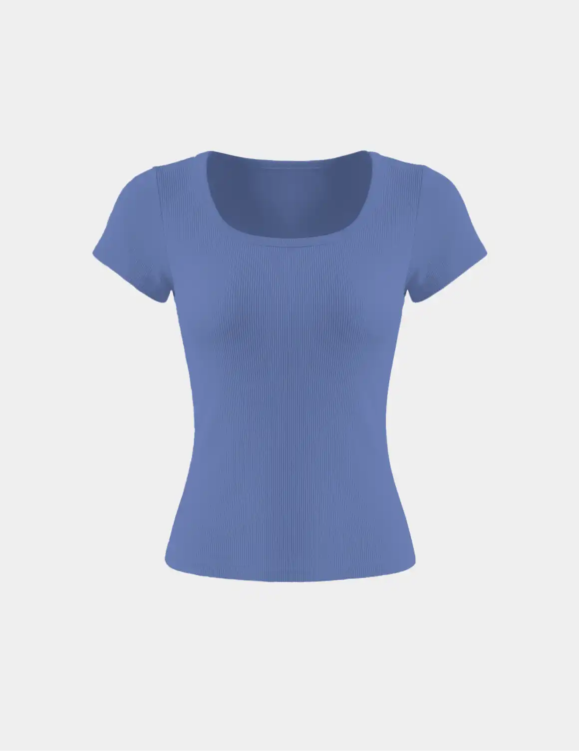 SculptRib™ Cotton Scoop Neck T-Shirt