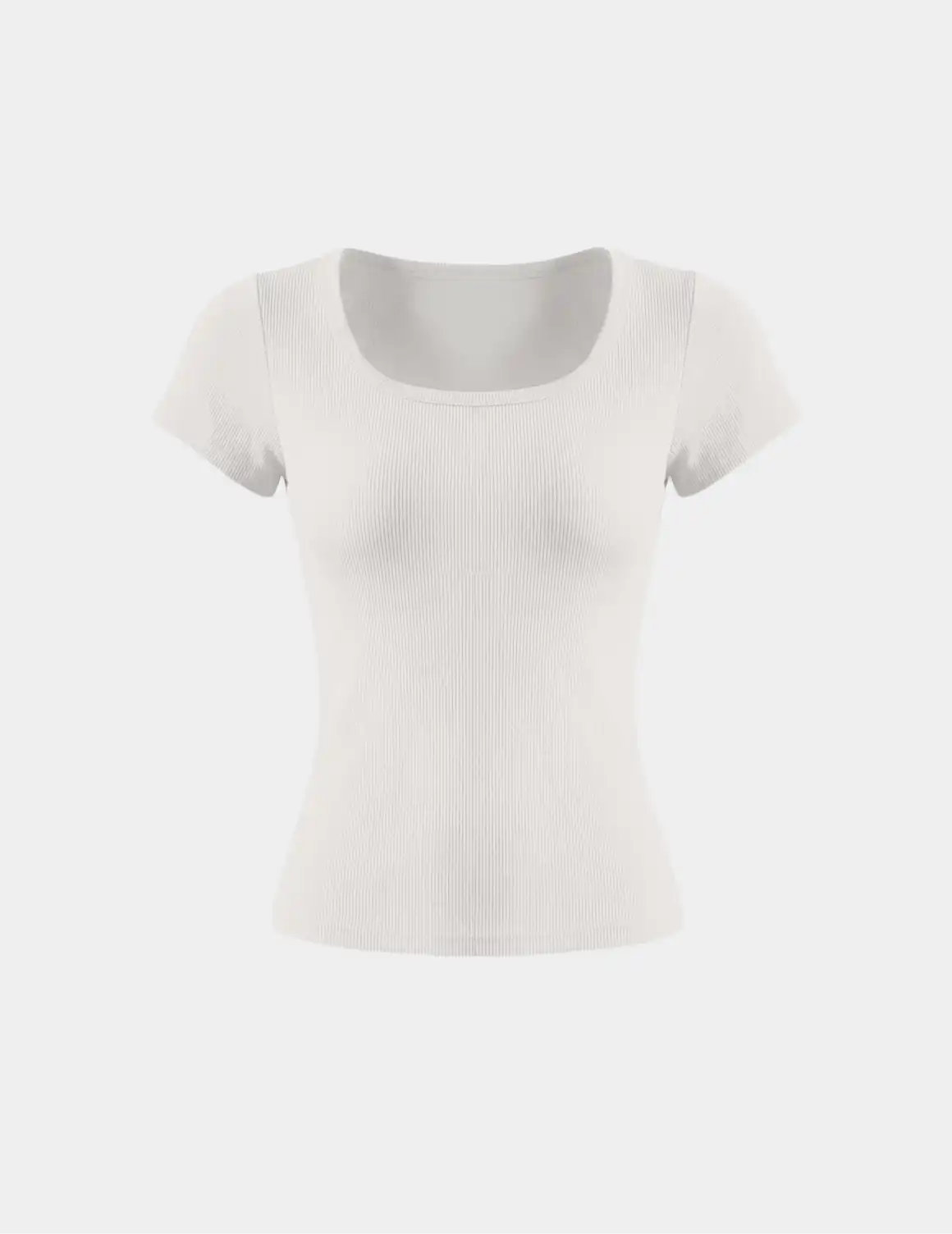 SculptRib™ Cotton Scoop Neck T-Shirt