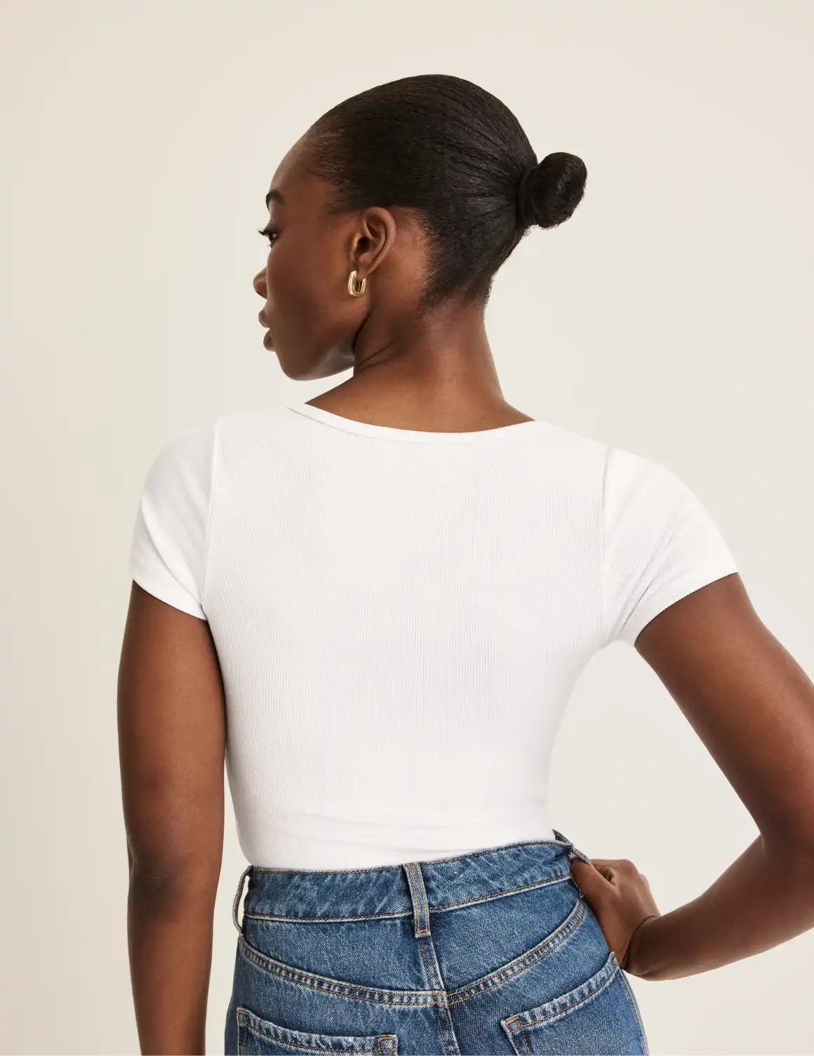 SculptRib™ Cotton Scoop Neck T-Shirt