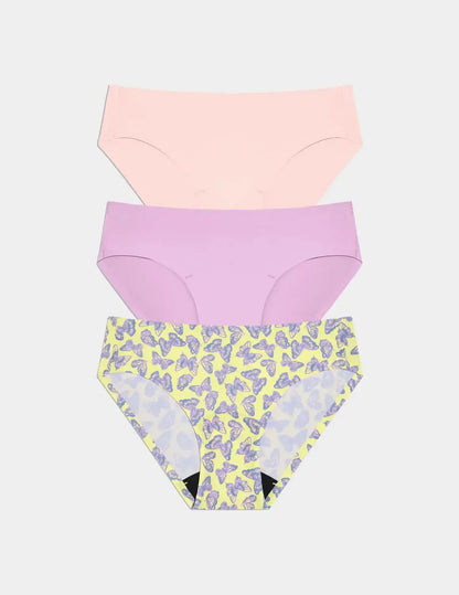 Teen Leakproof UltraThin No-Show Bikini 3-Pack