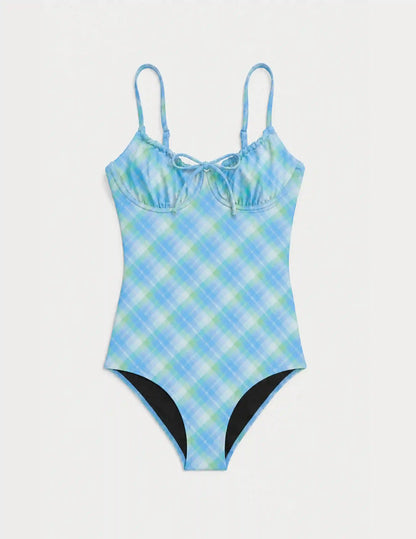 Teen Period Swim Front Tie One Piece