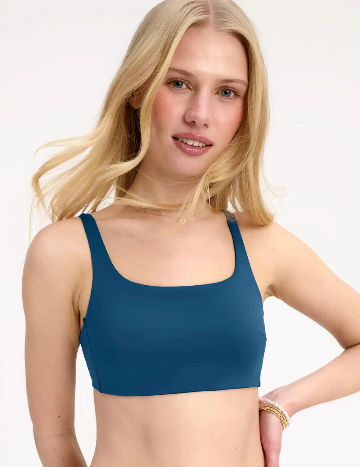 Teen Square Neck Scoop Bikini Top