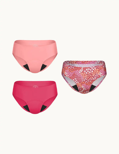 Teen Light Leakproof No-Show Bikini 3-Pack - Last Call