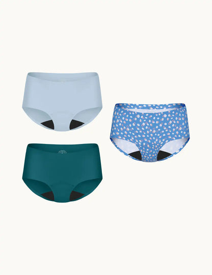 Teen Light Leakproof No-Show Boyshort 3-Pack - Last Call