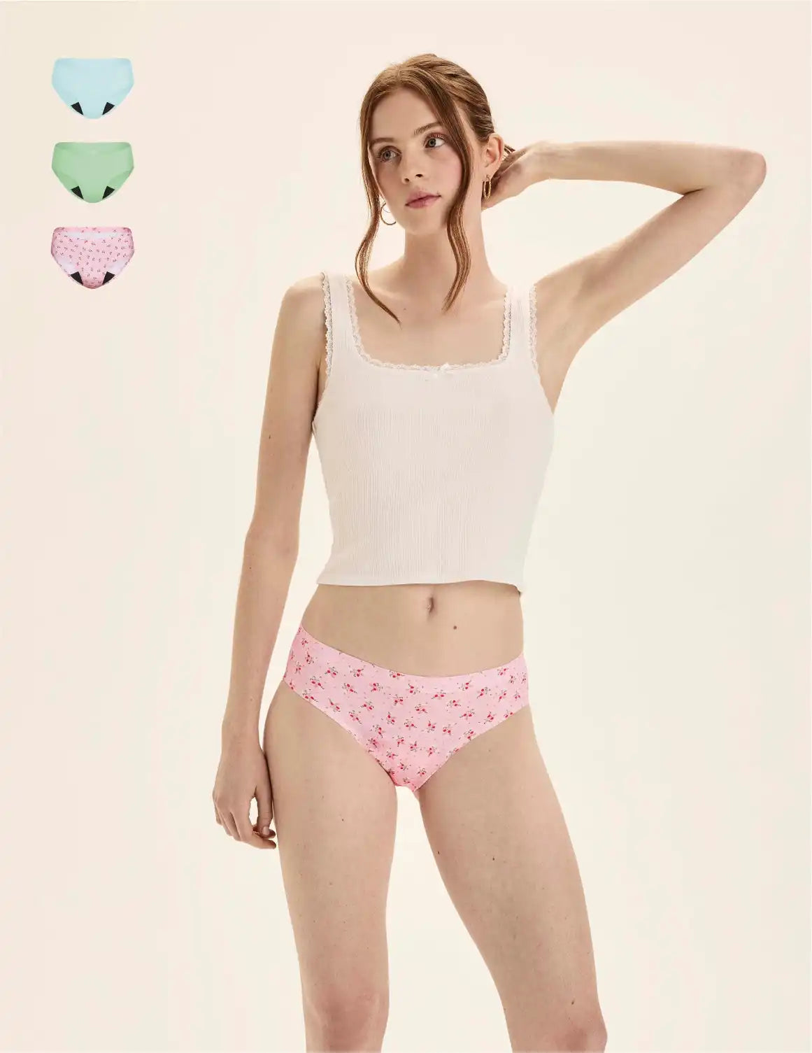 Teen Light Leakproof No-Show Bikini 3-Pack - Last Call