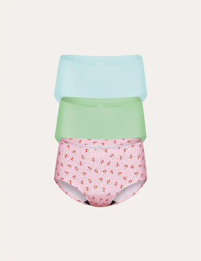 Teen Light Leakproof No-Show Boyshort 3-Pack