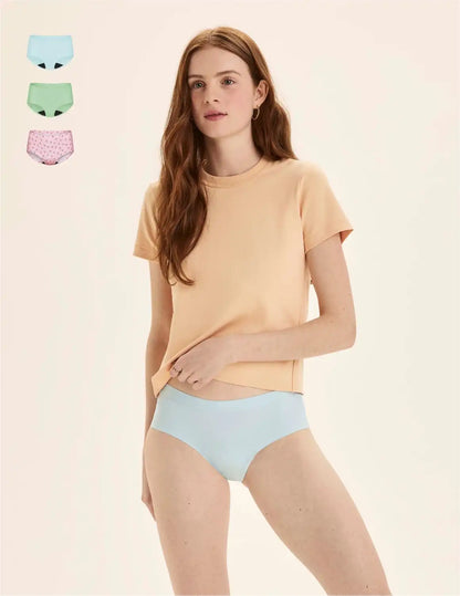 Teen Light Leakproof No-Show Boyshort 3-Pack - Last Call