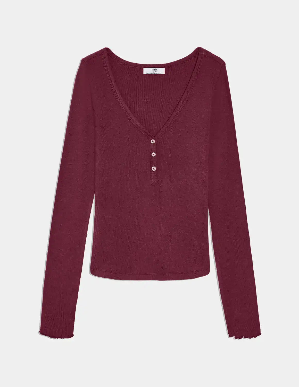 Modal Rib Long Sleeve Henley