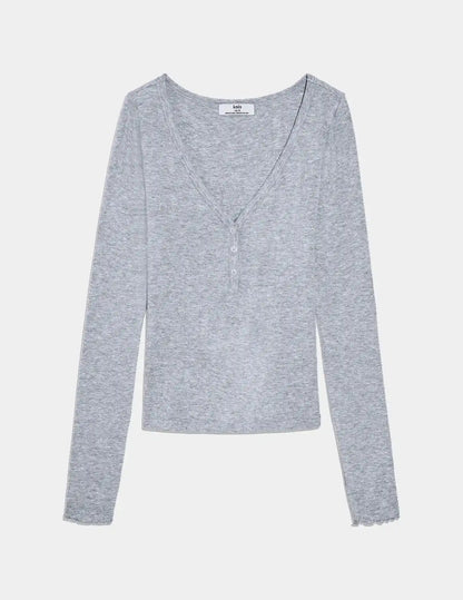 Modal Rib Long Sleeve Henley