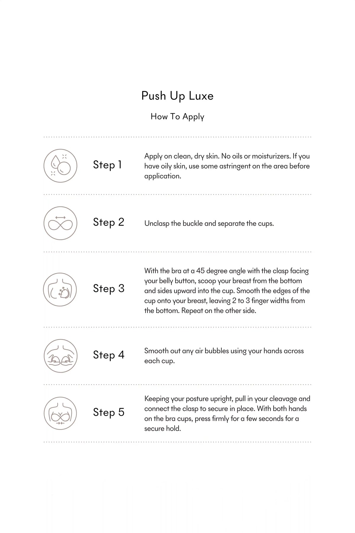 Push-Up Luxe Adhesive Reusable Bra
