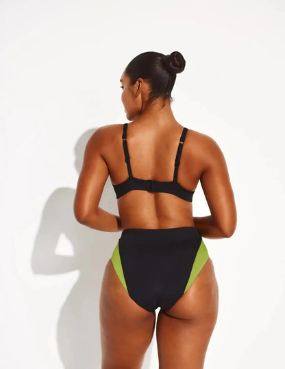Sculpt Ruched Deep V Bikini Top