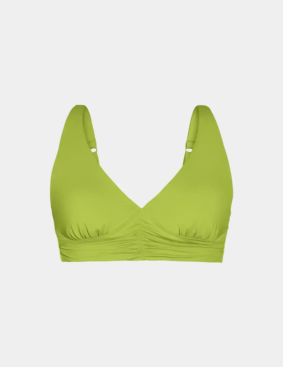 Ruched Deep V Bikini Top - Last Call
