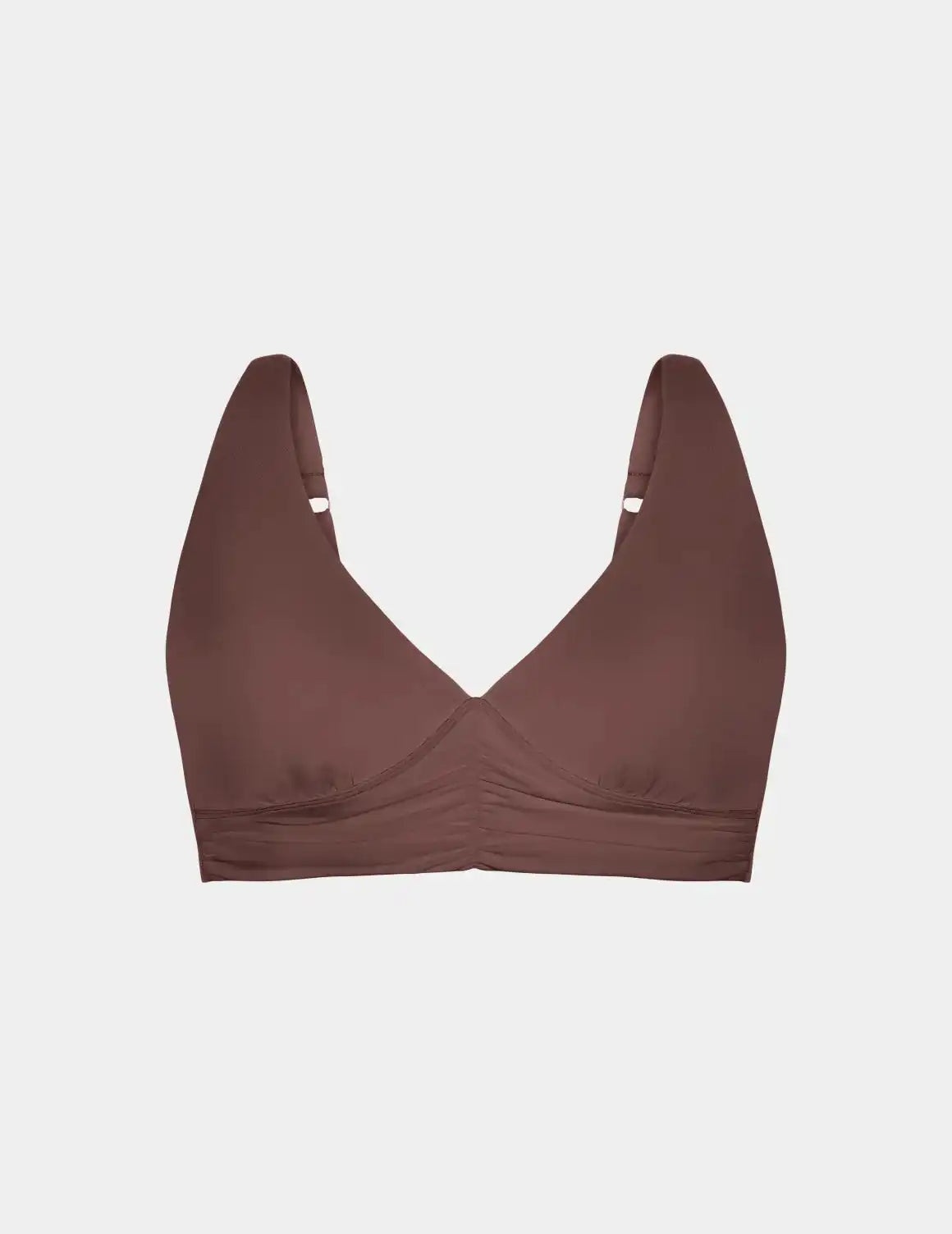 Ruched Deep V Bikini Top - Last Call