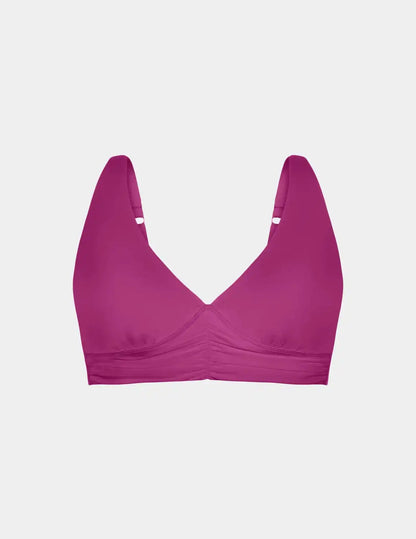 Ruched Deep V Bikini Top - Last Call