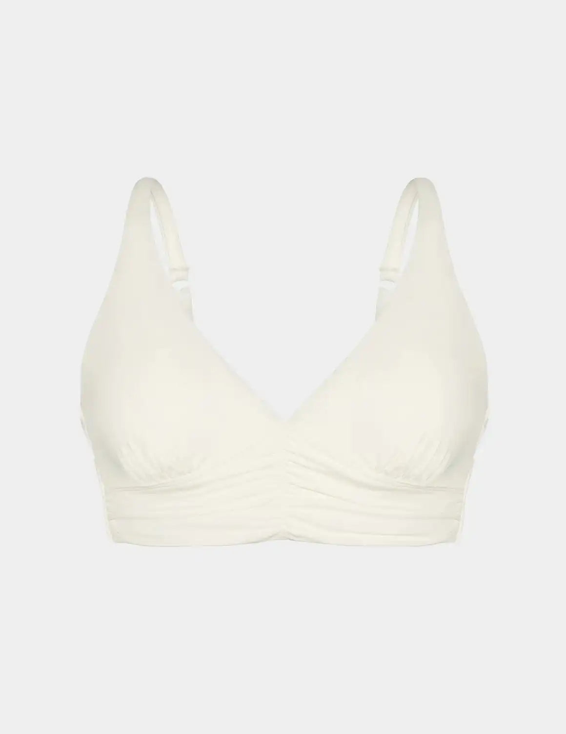 Sculpt Ruched Deep V Bikini Top