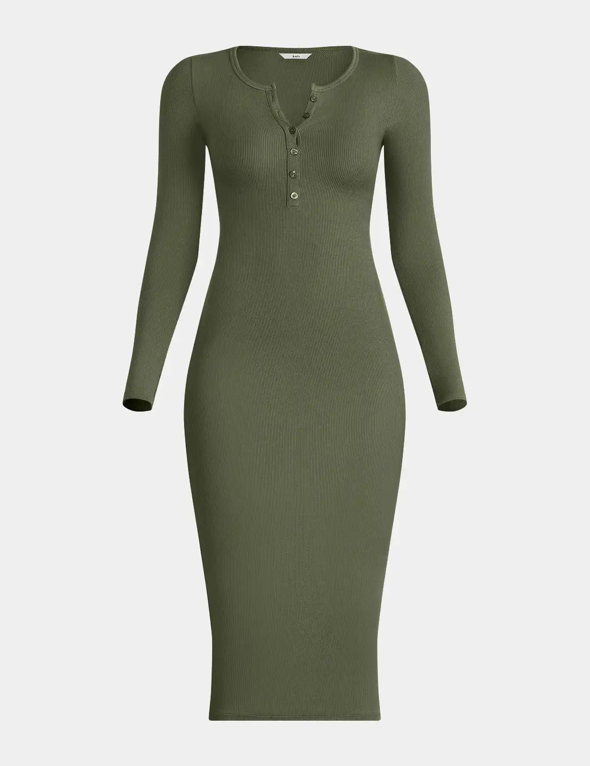 SculptRib™ Cotton Henley Dress