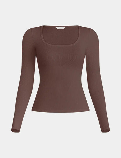 SculptRib Cotton Long Sleeve Top - Last Call