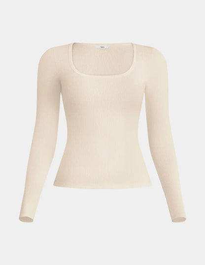 SculptRib™ Cotton Long Sleeve Top