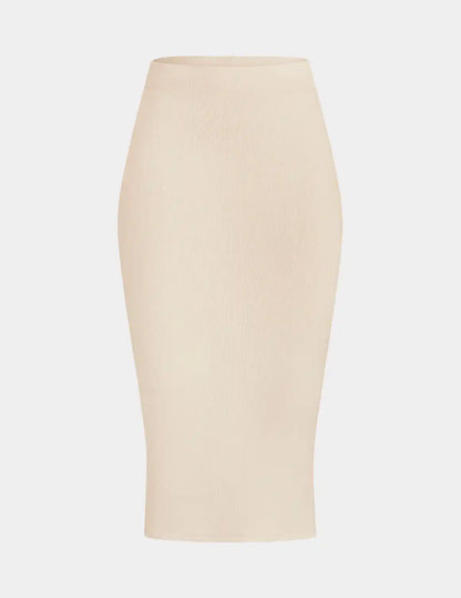 SculptRib™ Cotton Midi Pencil Skirt