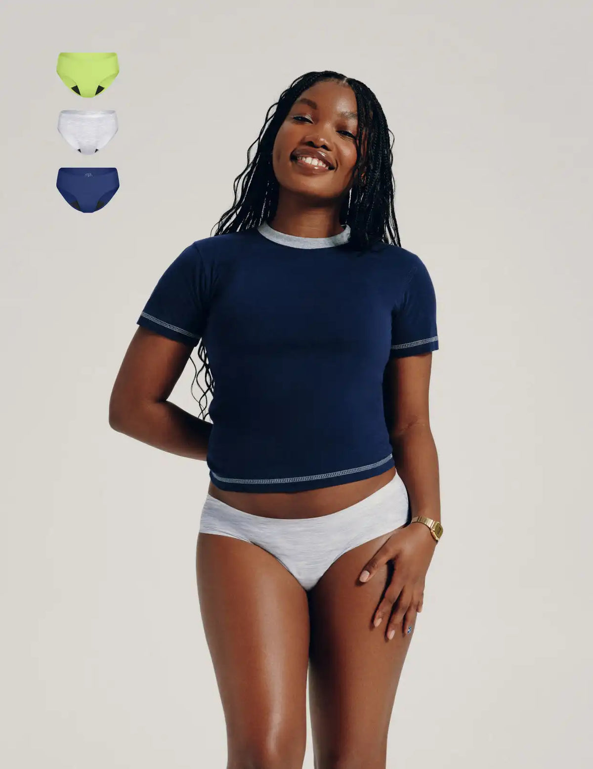Teen Light Leakproof No-Show Bikini 3-Pack - Last Call