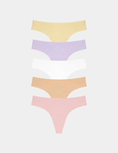 Essential No-Show Thong 5-Pack - Last Call